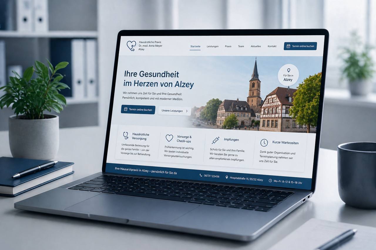 Beitragsbild zum Thema Praxiswebsite und digitale Orientierung für Arztpraxen
